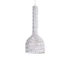 Lussiol 250279 - Lámpara colgante (ratán, 23 x 60 cm), color blanco