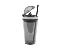 zakdesigns - Vaso con exprimidor cÃ­trico, Tritan, negro, 9,5 x 10,7 x 23,5 cm