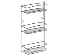 ARTEX Estante de baÃ±o, 3Â plazas, Cromado, Acero Inoxidable, Blanco, 48Â x 10Â x 26Â cm