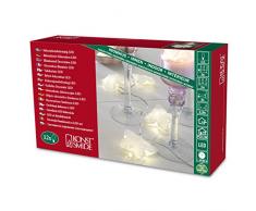 Konstsmide 3193-103 - Guirnalda led con mariposas de papel (12 diodos de luz blanca cÃ¡lida, transformador interior de 24Â V, cable transparente)