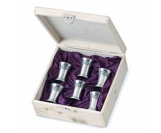 Artina 16233 - Juego de 6 Vasos de Licor en Caja de Madera