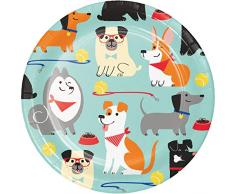 Platos de postre para fiestas de perros, 8 unidades , color/modelo surtido