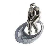 Casablanca - Escultura - Figura Decorativa - Momento - Parejas - Poli - Color Bronceado - 27 x 19 cm