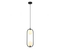 Italux Lupus Moderna lámpara de techo colgante con forma de globo de 2 luces, G9