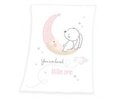 Herding - Manta Suave de melocotÃ³n, 100% poliÃ©ster, Color Blanco, Talla Ãºnica