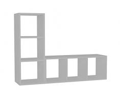 Alphamoebel 1896 - Mueble bajo para televisor (123,1 x 29,5 x 90 cm), Color Blanco
