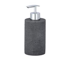 Wenko – Dispensador de jabón dispensador de jabón Peanut de Capacidad 0,24 L, polirresina, Antracita, 7.5 x 7 x 16.5 cm