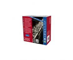 Konstsmide 3790-100 Cluster - Guirnalda de luz led micro (8 funciones, mando y función de memoria, 360 diodos de luz blanca cálida, transformador exterior de 24 V, cable negro)