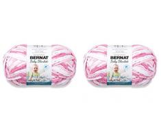 BERNAT - Manta para bebé (2 unidades, 300 g, 600 g), color rosa