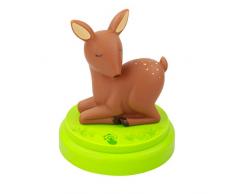 ANSMANN Luz nocturna LED con forma de ciervo - LÃ¡mpara de noche transportable para bebÃ©s y niÃ±os (unisex) - Con interruptor tÃ¡ctil y temporizador