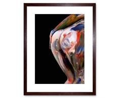 Wee Blue Coo Foto F97X3237 - Cuadro con Marco de Color Piel Desnuda y Texto DT Naked Nude