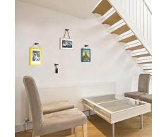 Walplus 5,5 cm x 3,2 cm, diseño de sÃmbolos de Nueva perchero percha pared adhesivos decoración del hogar salón dormitorio decoración DIY, Negro