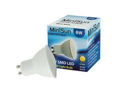 Bombillas LED de plástico térmico 20186 6 W Alta Potencia Long Life esmerilado de bajo consumo Bombillas de la lente, 10 unidades, luz blanca cálida