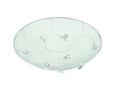 Lámpara de techo Action, 1-lámpara de techo, Serie Rennes, 1 x LED, 18 W, altura 10 cm, diámetro 40 cm, 3000 Kelvin, 1650 Lumen, Blanco 913201060400