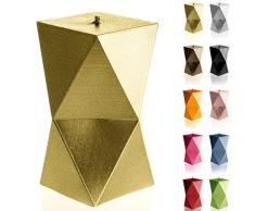 Candellana Hecho a Mano Geometric Vela de Regalo - Divertida - Vela Decorativa - Decoración del Hogar - Regalos para Amigos - Mecha de Algodón - Tiempo de Quemado 25h - Vela Classic Gold