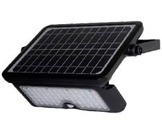 V-TAC VT-787-10 - Foco solar LED de 10 W con sensor delgado, color negro, 4000 K