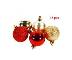 17-Juego de bolas de Navidad Orion decorativas 5 cm
