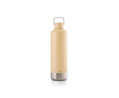 EQUA Botella de agua aislada sin tiempo, doble pared, acero inoxidable, 24 horas de frÃo o caliente hasta 12 horas, sin BPA, a prueba de fugas, duradera, multifuncional (latón, 1000 ml)