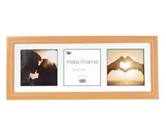 Inov8 21 x 20,32 cm Insta-Frame Marco para Instagram 3/de Estampado a Cuadros de Fotos con paspartú Blanco y Negro con Borde, Madera de Haya 53