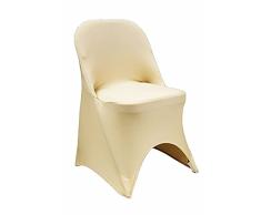 SARO RCZ DÃ©cor - Funda para Silla Plegable de Elastano, 1 Unidad, Color champÃ¡n, 45 x 77 cm