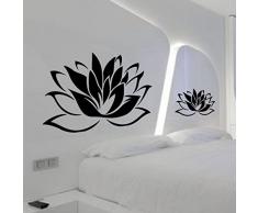 Ambiance-Live Adhesivo Decorativo para Pared de Flor de LotoÂ âÂ 29Â x 40Â cm. Negro