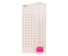 Vaessen Creative 2137-049 Mini, 2.5 x 6 Pulgadas, Cortadora Pequeña para Crear Tarjetas, Ideas de Scrapbooking y Creativas Manualidades de Papel, Blanco, 6,5x15,3cm