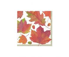 Caspari 13520Â Â°C Watercolor Leaves 12,5Â x 12,5Â x 0,02Â cm Pack de 20Â Colores Tejido/Papel Servilletas de cÃ³ctel