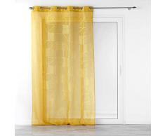 douceur dintérieur, Visillo con Ojales (140 x 240 cm), Color Amarillo y Dorado