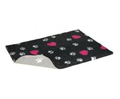 Vetbed antideslizante cama con patas blanco y rosa corazones, pequeño, color gris, Parent