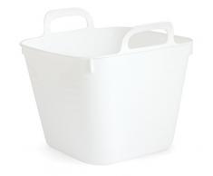 Gelco Design Cooper Cesta de almacenaje Carre gm, plástico, Blanco, 18 x 18 x 17,5 cm