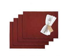 Westmark - Manteles individuales (4 unidades, 42 x 32 cm, sintÃ©tico), rojo oscuro, 42 x 32 cm