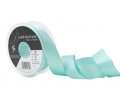 3501 Berisfords 25 mm 78 10,5 x 3 cm de agua de doble cara de polietileno cinta de raso, AQUA