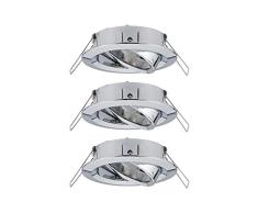 Paulmann 92488 Luminaria Choose, Foco orientable, mÃ¡x. 3x10 W, proyector Incorporado en el Techo, Cromo, lÃ¡mpara empotrable, Aluminio GU10, Chrome