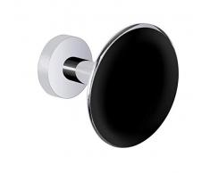 Wenko Gancho de Pared Decorativo, Cinc Moldeado Bajo Presión, Negro, 6x6x5 cm