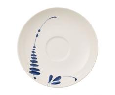 Villeroy & Boch Vieux Luxembourg Brindille plato para taza, 14 cm, Porcelana Premium, Blanco/Azul