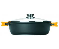 Ibili 461024 â Olla con tapa, Aluminio fundido, negro, 24 x 24 x 8 cm