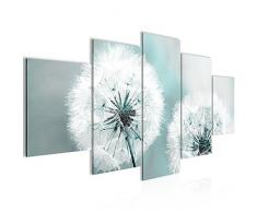 Runa Art 207151b - Cuadro de pared (200 x 100 cm, lienzo de fieltro, tamaño XXL, 5 piezas, fabricado en Alemania, listo para colgar), diseño de diente de león