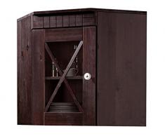 LifeStyleDesign Armario de Vitrina Esquina Russo, Madera, Havanna, 70 x 46 x 55 cm