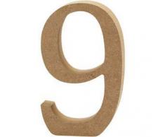 Creativ Company Escultura Decorativa con Forma de Letra A, en Tablero de Densidad Media, marrÃ³n, Madera, marrÃ³n, 8 x 2 x 13 cm