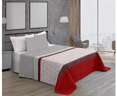 ForenTex Colchas Samoa Cama 105 Reversible Termo Estampadas De Verano Primavera con Funda Cojines, Rojo, 2