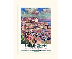 Pyramid International sheringham-Mounted impresión Memorabilia 30 x 40 cm, Papel, Multicolor, 30 x 40 x 1,3 cm