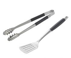 Küchenprofi Kansas - Juego de Utensilios para Barbacoa (2 Piezas, espátula y Pinzas para Barbacoa, Acero Inoxidable)