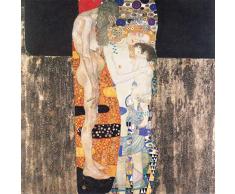 Legendarte PL-077 Cuadro Las Tres Edades de la Mujer. ImpresiÃ³n Digital sobre Lienzo. Pintura de Gustav Klimt, Multicolor, 60x60