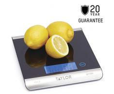 Taylor Pro Báscula de cocina de alta capacidad con funcionalidad de tara, Acero Inoxidable