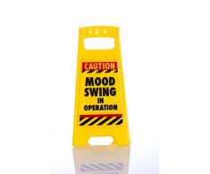 Boxer Señal de Advertencia de plástico Amarillo para Escritorio: «Mood Swing»