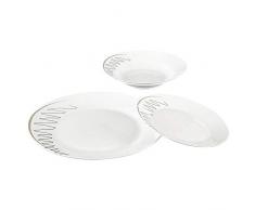 SECRET DE GOURMET 76352 Vajilla, Blanco, 1.2 Kg, Paquete de 18 Unidades