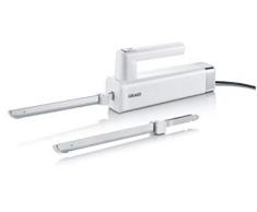 Graef EK501EU 150W Blanco Cuchillo eléctrico - Cortador (Blanco, Serrated Blade, 150 W, Corriente alterna, 64 mm, 440 mm)