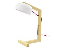 Eglo 94035 - Lámpara de escritorio, madera, e27, color marrón