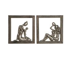 Figura Decorativa de la Marca DKD Home Decor Dorado Resina Madera de Mango (27.5 x 3 x 29 cm) (2 Piezas) (Referencia: S3019464)
