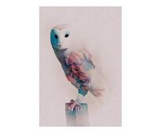 Komar Wandbild Von Animals Forest Owl | Poster, Bild, Wohnzimmer, Schlafzimmer, Dekoration, Kunstdruck | ohne Rahmen | P084A-50x70 fotomural, carbÃ³n